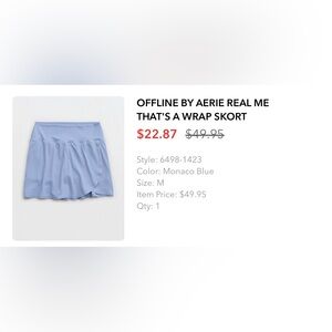 OFFLINE BY AERIE REAL ME THAT'S A WRAP SKORT